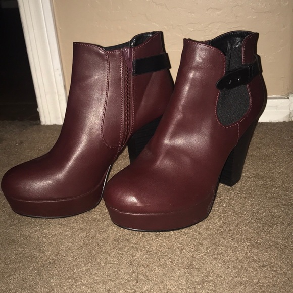 Burgundy Booties - Picture 2 of 5